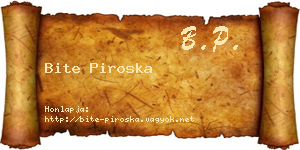 Bite Piroska névjegykártya